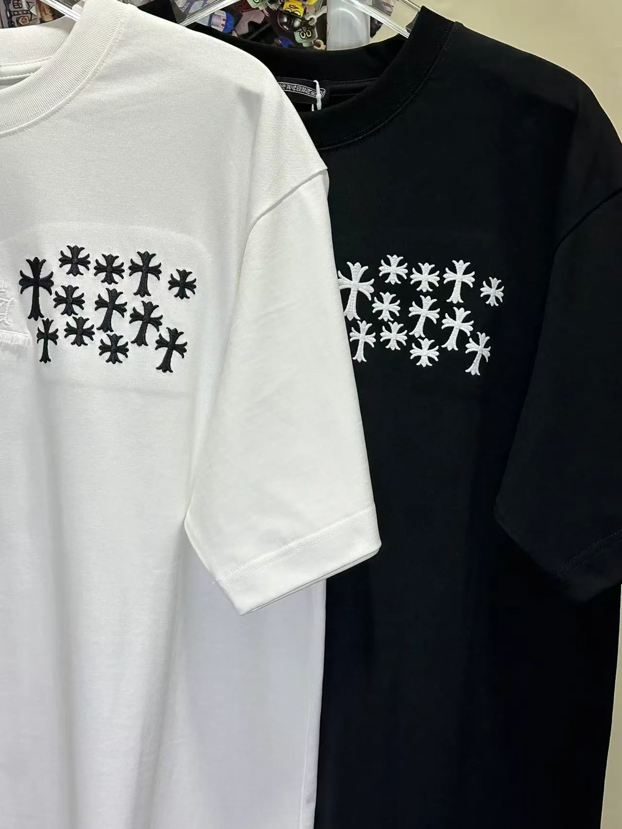 L 26986# Come Hearts T Quality 。 ， ， Retro ， 。 ： 🪡 + 🪡 ：Black White SIZE：S-XXL
